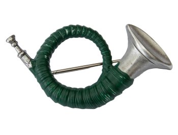 Anstecker Jagdhorn zum Anstecken an Hut, Weste, Trachtenkleidung, Socken